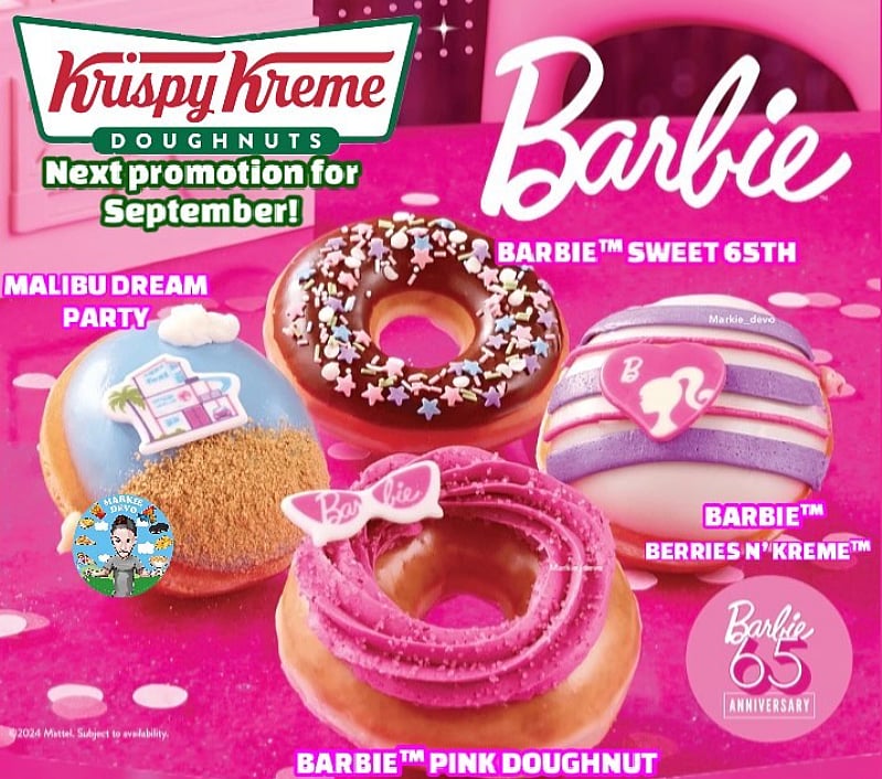 @markie_devo/ Instagram : Krispy Kreme Barbie Doughnuts